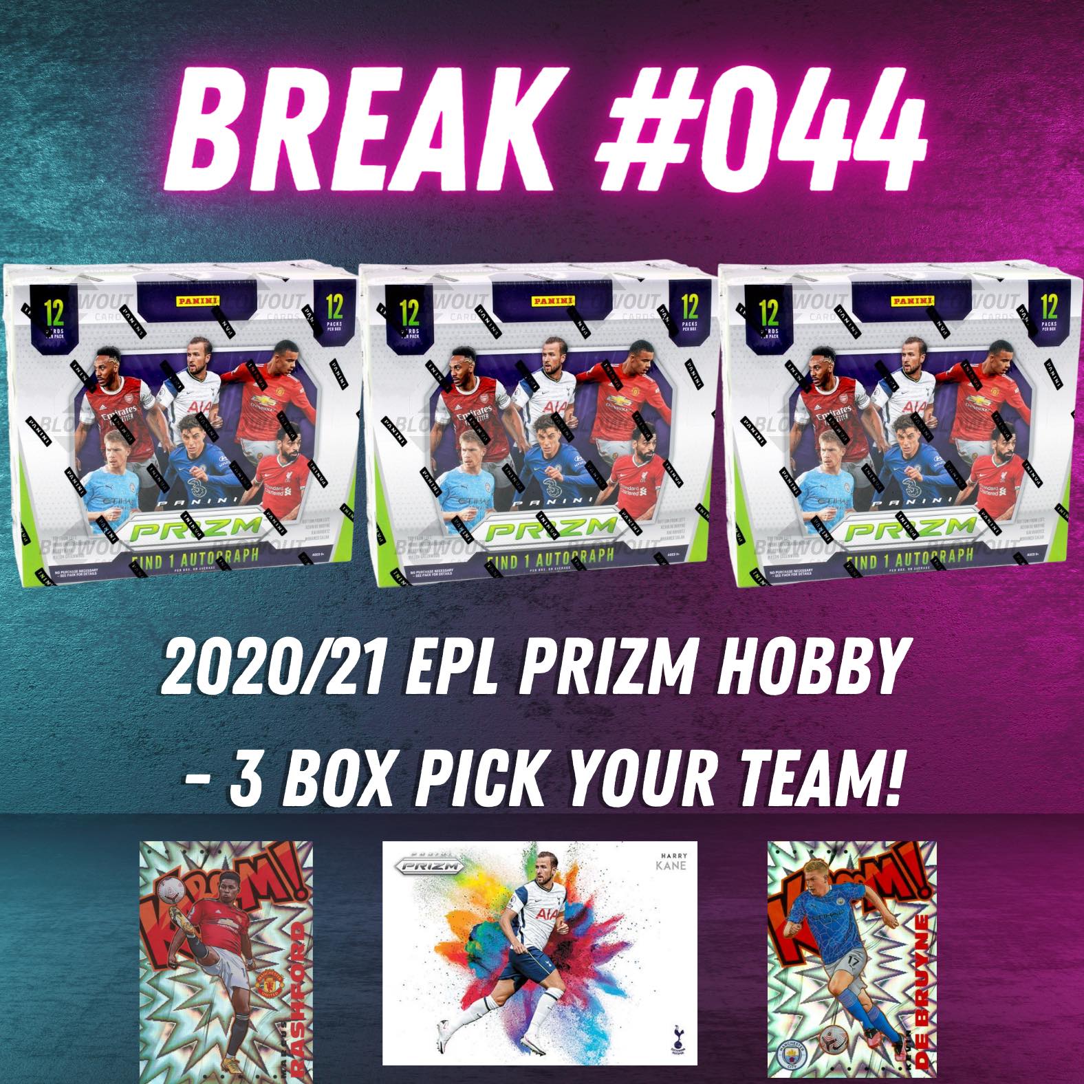 Break 044 - 2020/21 EPL Prizm Hobby 3 Box - Pick Your Team!