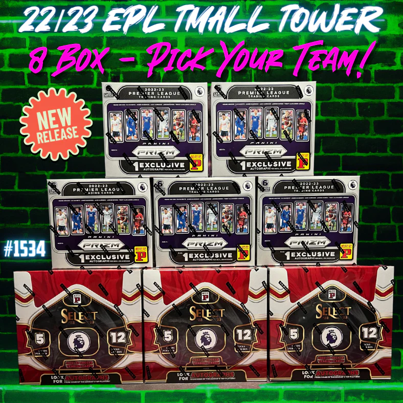 Break 1534 - 22/23 Premier League Tmall Tower - Prizm x Select - 8 Box Pick Your Player / Team