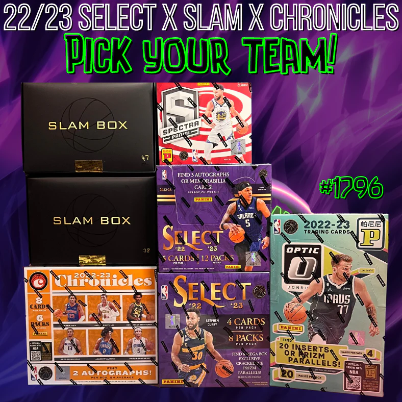 Break 1796 - NBA 22/23 Select x Chronicles 7 Box Mixer - Pick Your Team!