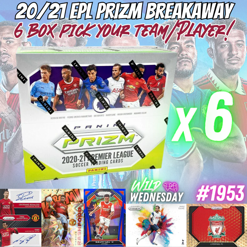 Break 1953 - 20/21 Panini EPL Prizm Breakaway - 6 Box - Pick Your Team!