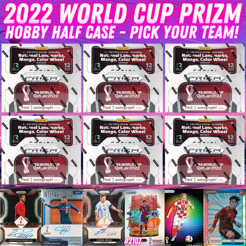 Break 2107 - 2022 Panini Prizm World Cup HOBBY - Half Case - Pick Your Team!