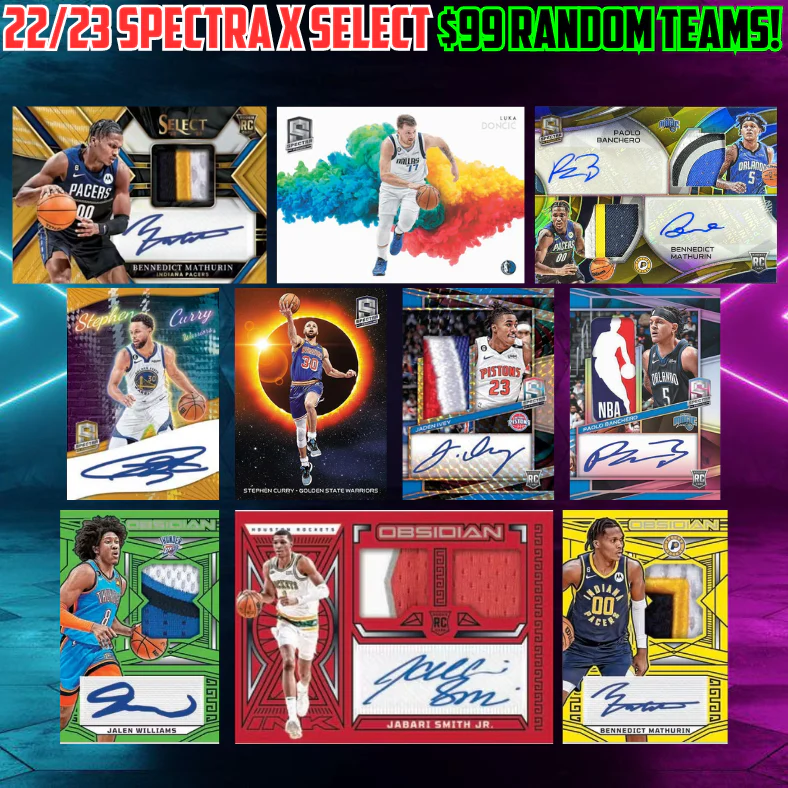 Break 2109 - NBA 22/23 Spectra x Select x Obsidian 6 Box - $99 Random Teams! - Image 2