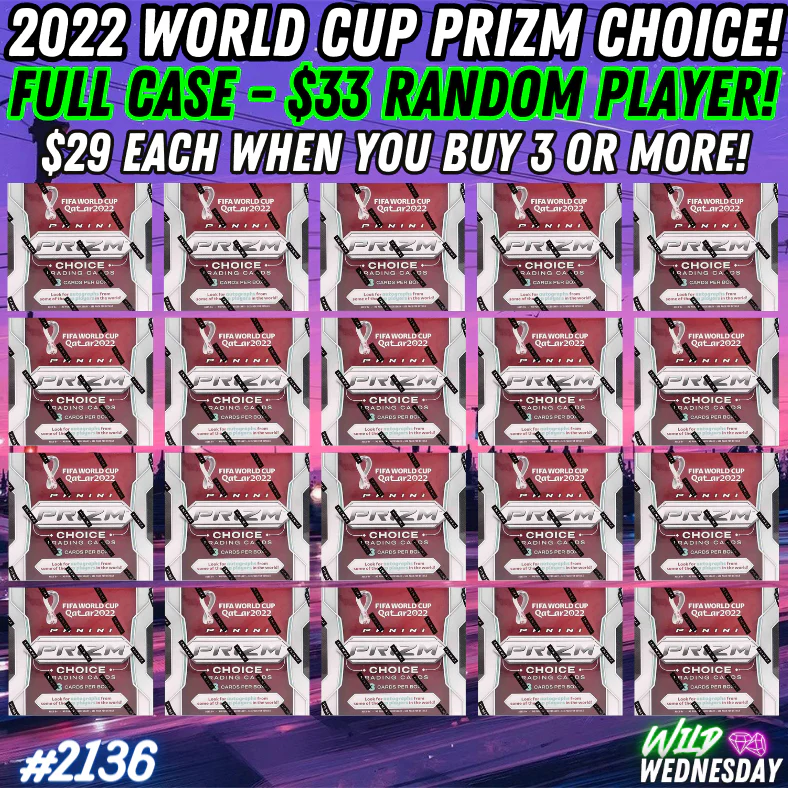 Break 2136 - 2022 World Cup Prizm Choice - Full Case - RANDOM PLAYER!
