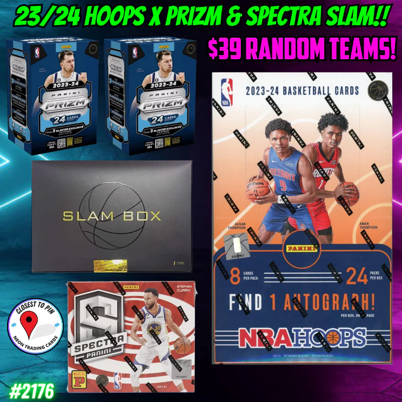 Break 2176 - NBA 23/24 Hoops x Prizm x SLAM & Spectra - $39 Random Teams!