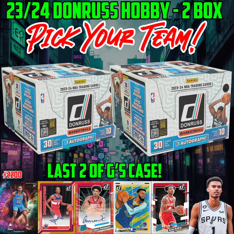 Break 2200  - NBA 23/24 Donruss Hobby 2 Box - Pick Your Team!