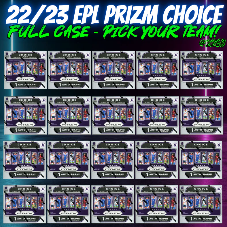 Break 2269 - 22/23 Panini Prizm EPL CHOICE - Full Case - 20 Boxes - Pick Your Player / Team
