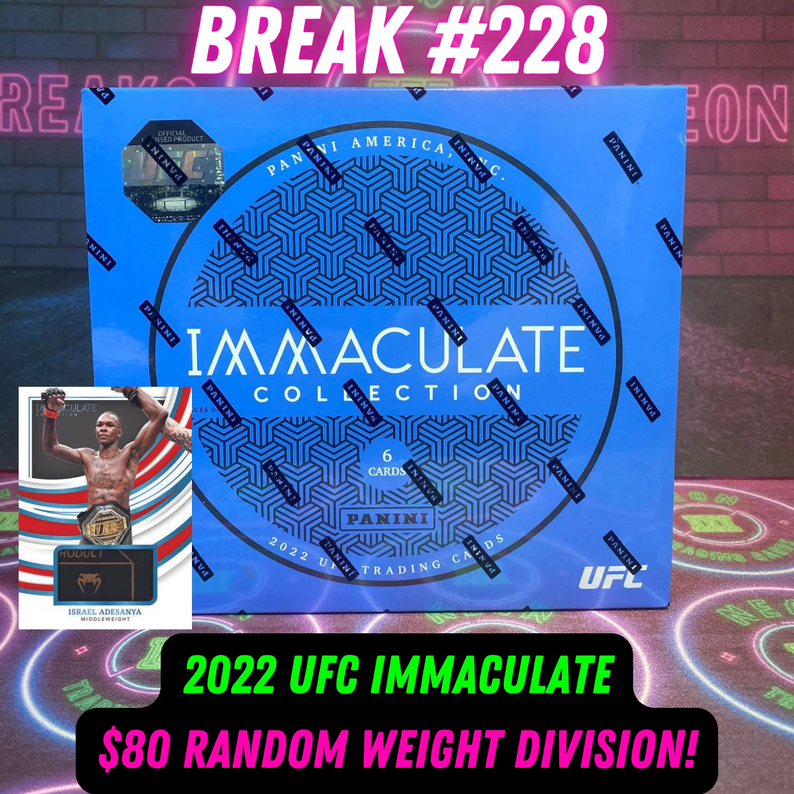 Break 228 - 2022 UFC Immaculate - Random Weight Class!