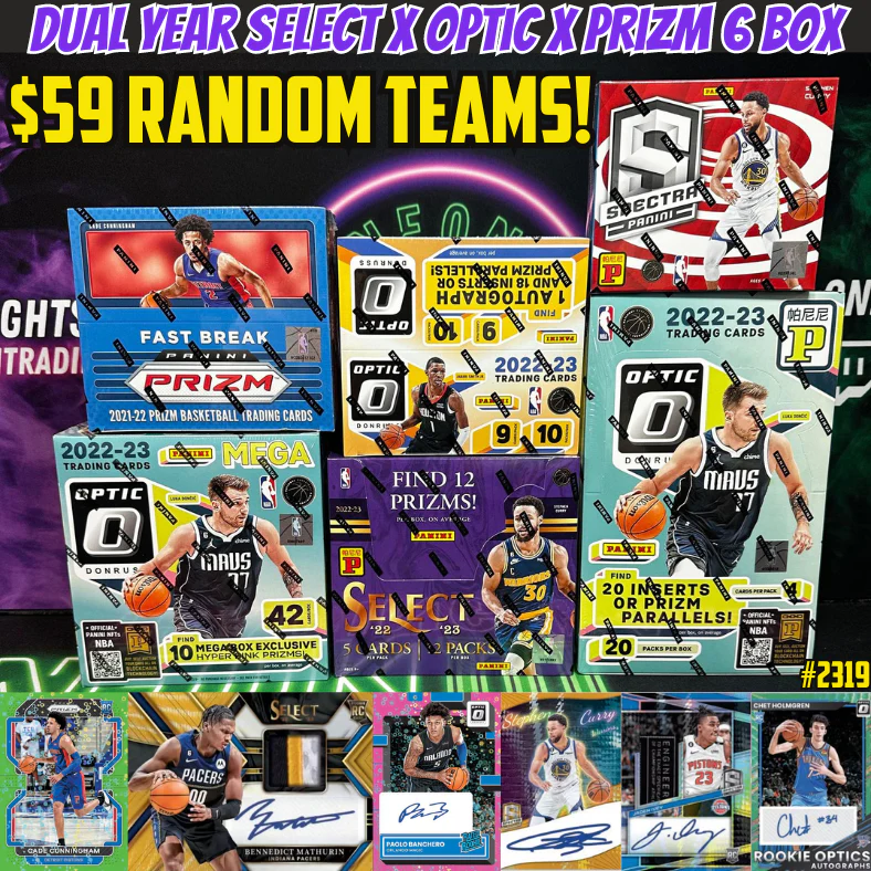 Break 2319 - NBA Dual Year Select x Optic x Prizm 6 Box - $59 Random Teams!