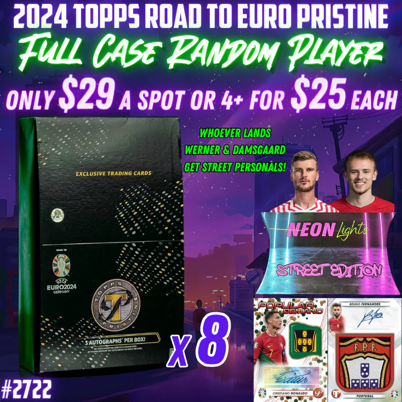 Break 2722 - Topps Road To Euro 2024 Pristine Hobby FULL CASE - Random Player!