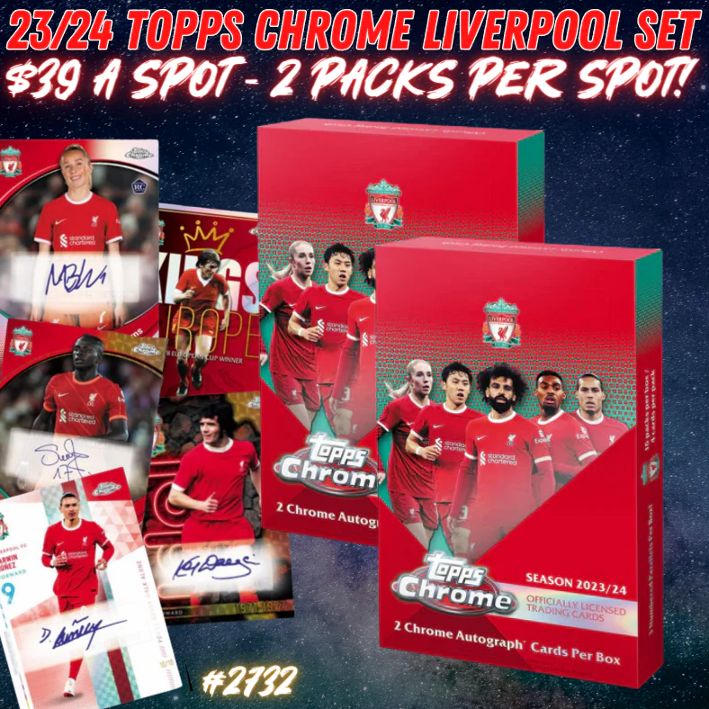 Break 2732 - 23/24 Liverpool Chrome Team Set - Random Packs