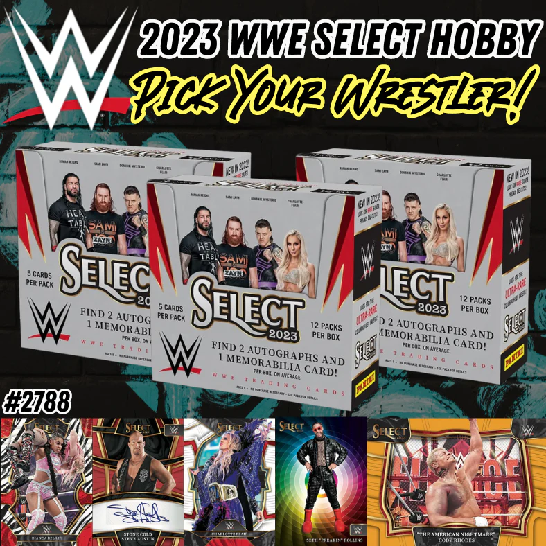 Break 2788 - 2023 WWE Select Hobby 3 Box - Pick Your Wrestler!