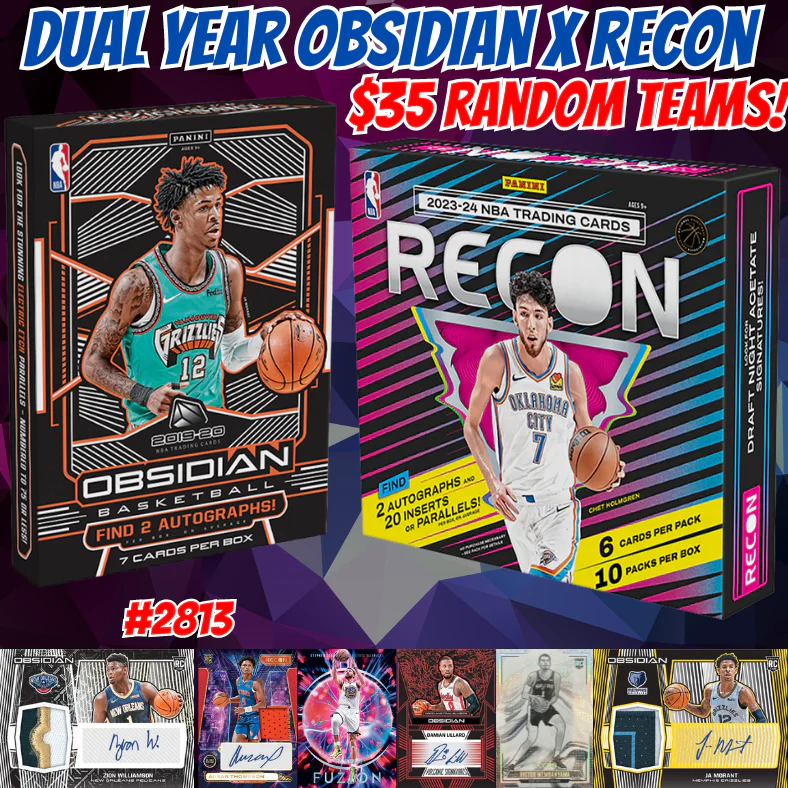 Break 2813 - NBA Dual Yer Obsidian x Recon Hobby - $35 Random Teams!