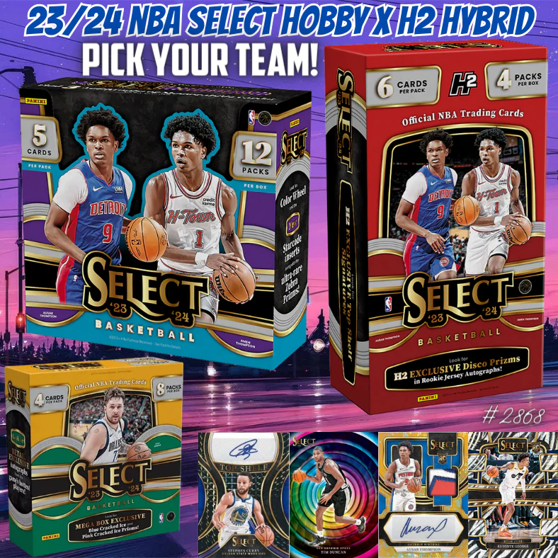 Break 2868 - NBA 23/24 Select Hobby x H2 3 Box - Pick Your Team!