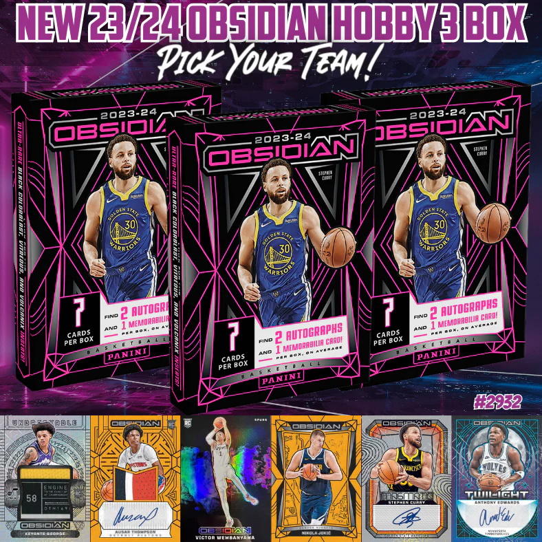 Break 2932 - NBA 23/24 Obsidian Hobby RELEASE DAY 3 Box - Pick Your Team!