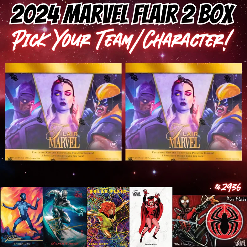 Break 2936 - 2024 Marvel Flair 2 Box - Pick Your Character/Team!