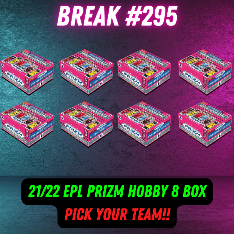 Break 295 - 21/22 EPL Prizm Hobby - 8 Boxes - Pick Your Player / Team
