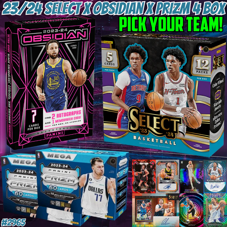 Break 2965 - NBA 23/24 Select x Obsidian x Prizm - Pick Your Team!