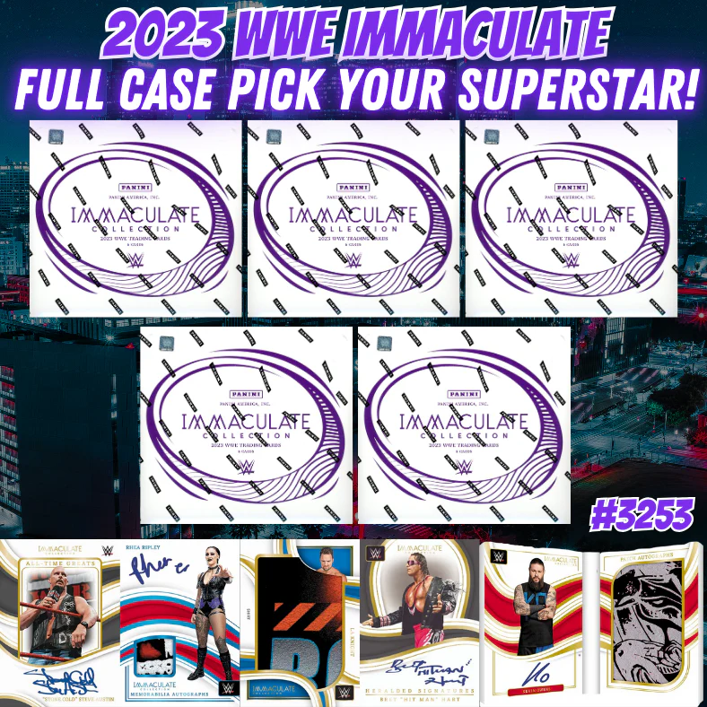 Break 3253 - 2023 WWE Immaculate Hobby - FULL CASE - Pick Your Superstar!
