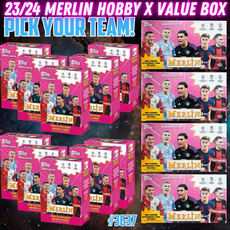 Break 3637 - 23/24 UCC Merlin Hobby x Value 14 Box Mixer - Pick your Team!