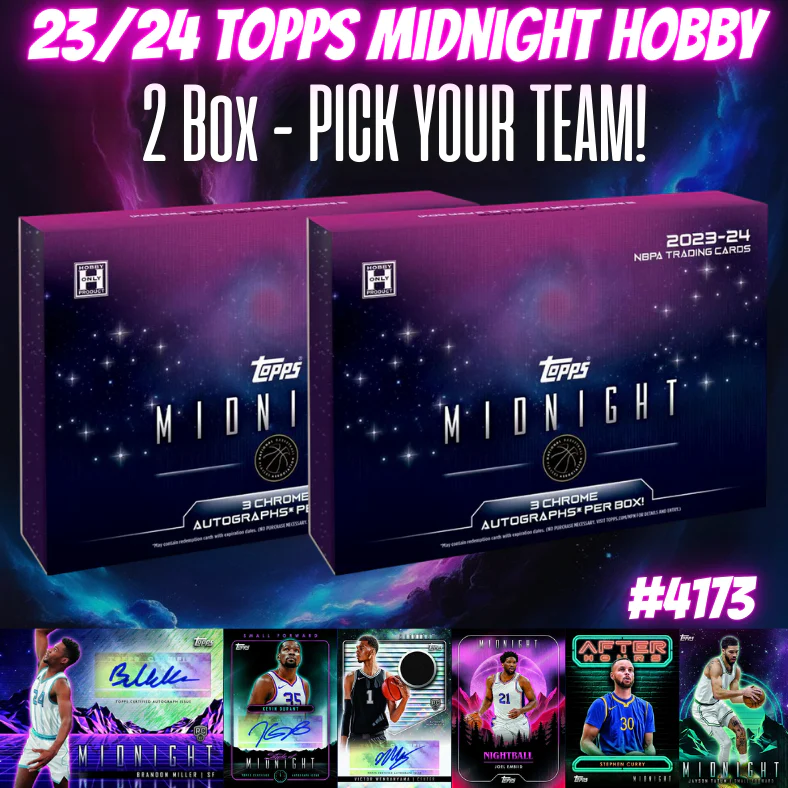 Break 4173 - NBA 23/24 Topps Midnight 2 Box - Pick Your Team!