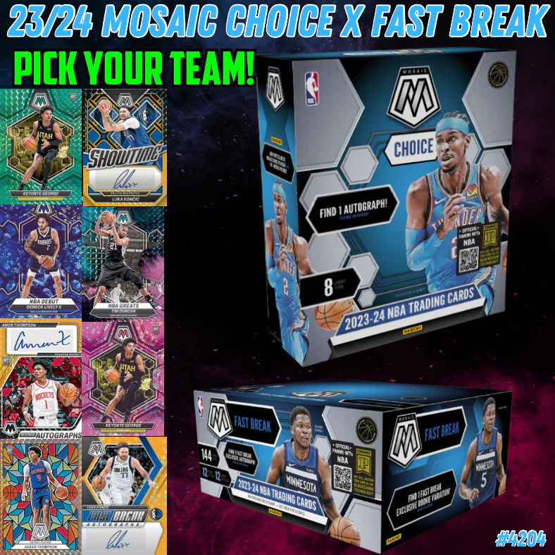 Break 4204 - NBA 23/34 Mosaic Mixer - Pick Your Team!