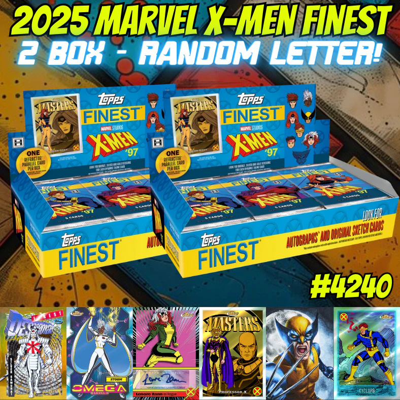 Break 4240 - 2025 Marvel X-Men Finest Hobby 2 Box - Random Letter!