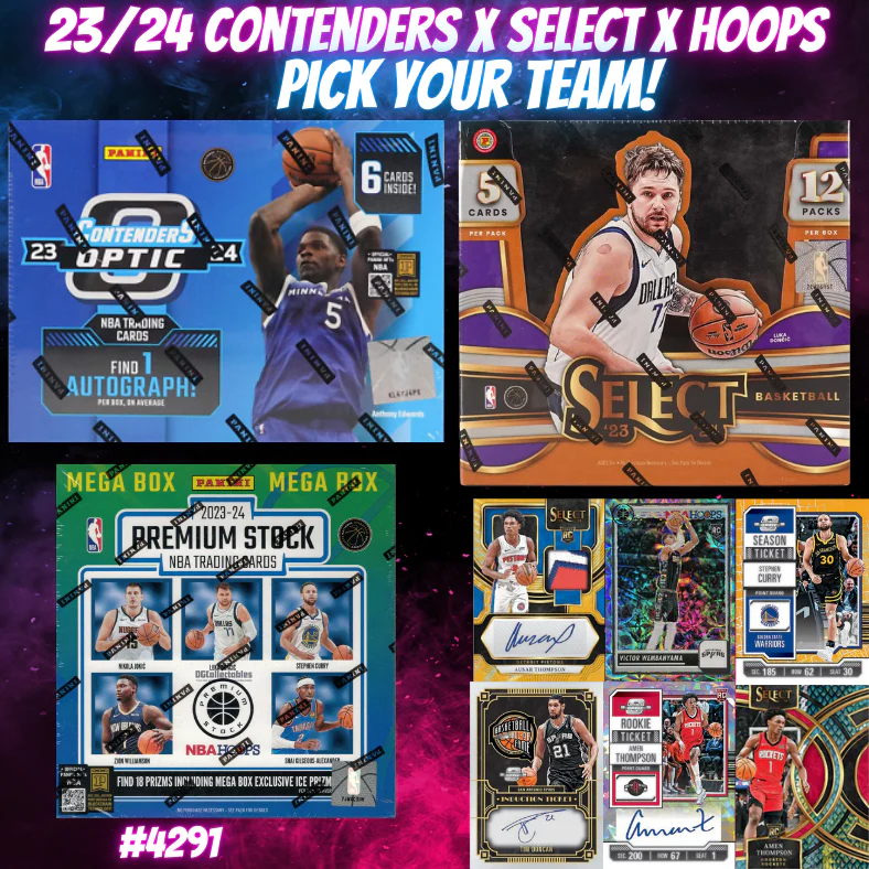 Break 4291 - NBA 23/24 Contenders x Select x Hoops 3 Box Mixer - Pick Your Team!