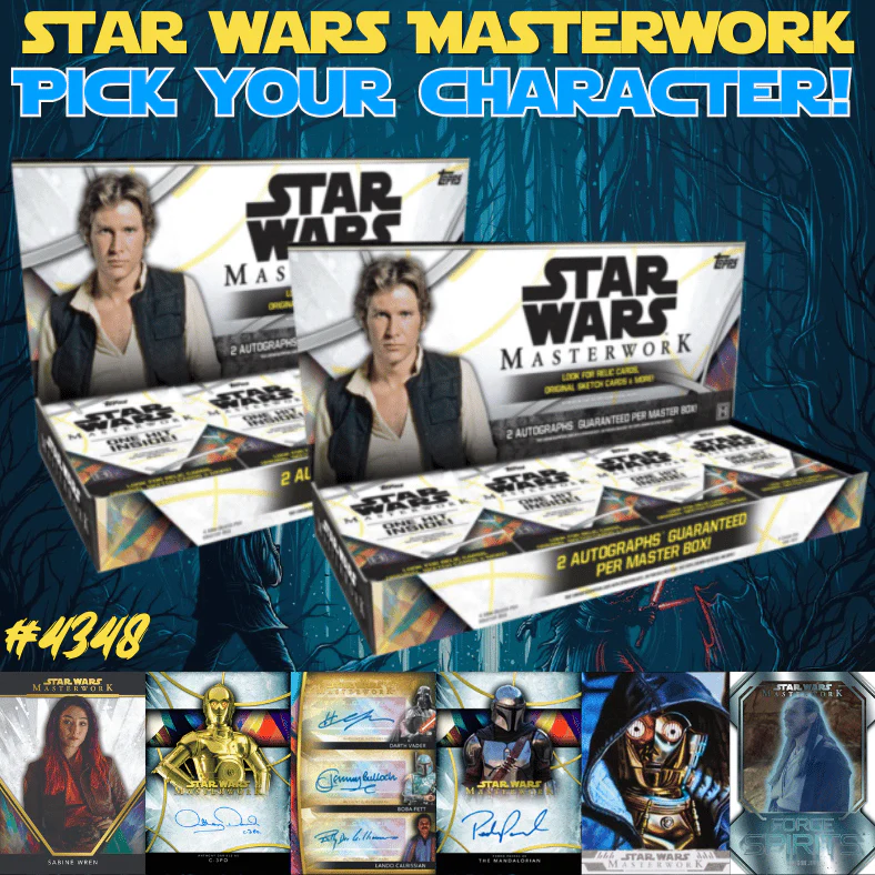 Break 4348 - 2024 Topps Star Wars Masterworks 2 Box Pick Your Character - HIGH END - 2 Autos Per Box!