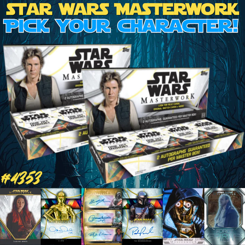 Break 4353 - 2024 Topps Star Wars Masterworks 2 Box Pick Your Character - HIGH END - 2 Autos Per Box!
