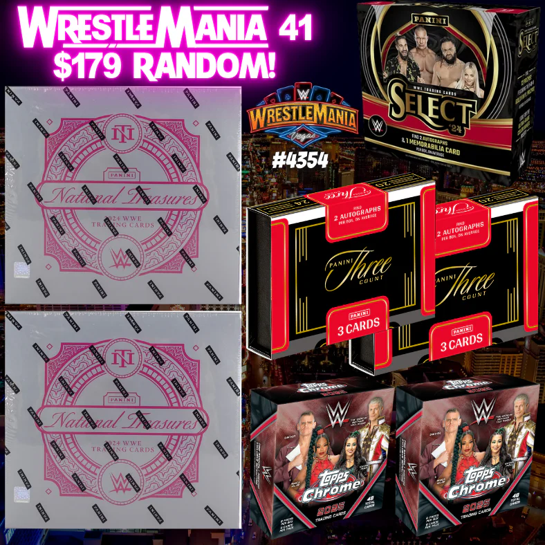 Break 4354 - WRESTLEMANIA 41 - Double National Treasures 7 Box MONSTER - $179 Random Superstar!