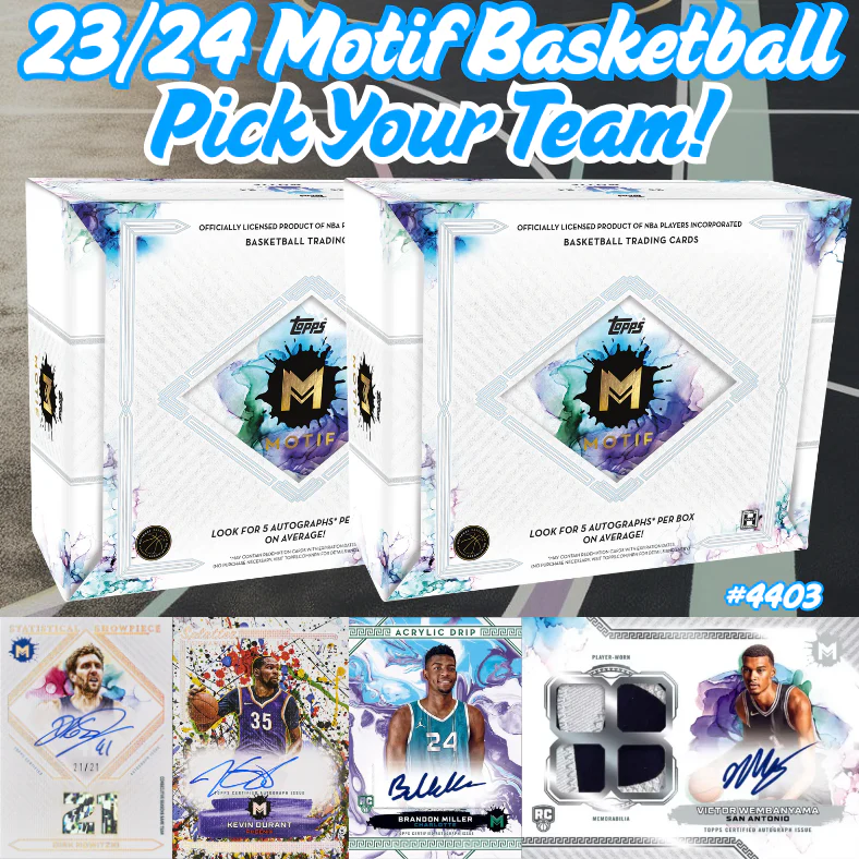 Break 4403 - 23/24 Topps Motif Basketball 2 Box - Pick Your Team!