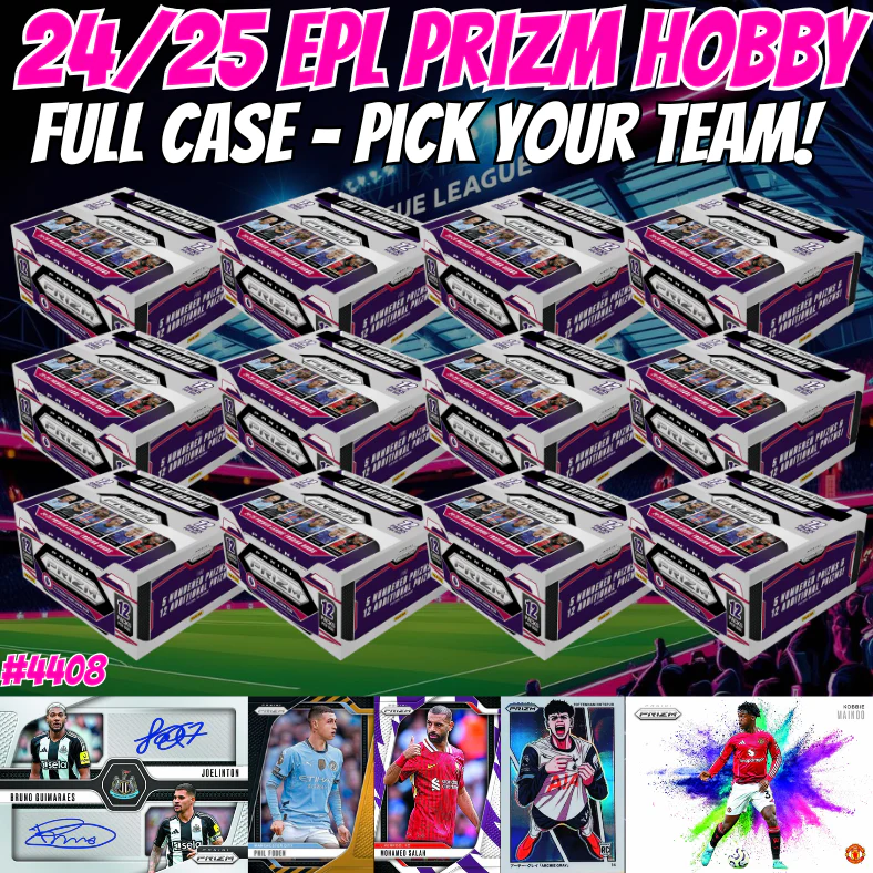Break 4408 - 24/25 EPL Prizm Hobby - FULL CASE - Pick Your Team/Player!