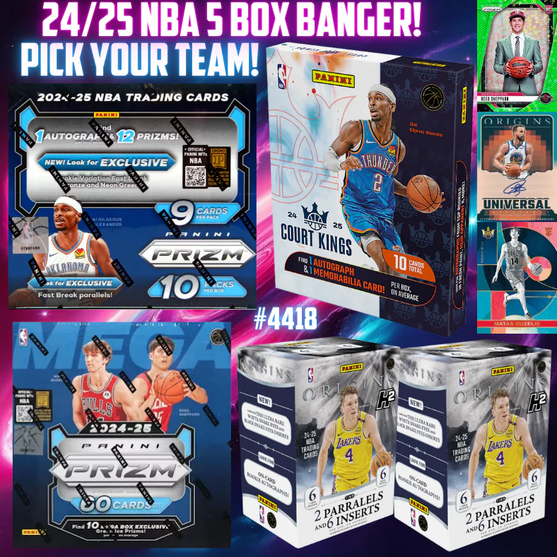 Break 4418 - NBA 24/25 Origins x Prizm x Court Kings 5 Box - Pick Your Team!