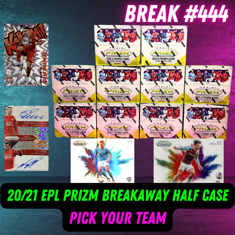 Break 444 - 20/21 EPL Prizm Breakaway Half Case - 10 Boxes - Kaboom & Color Blasts Hunting!