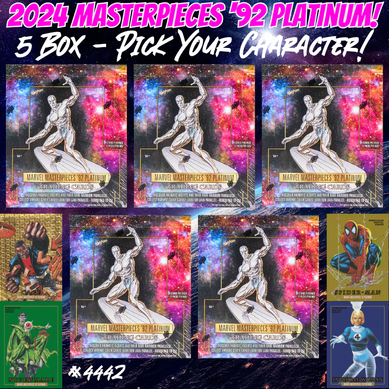 Break 4442 - 2024 Marvel Masterpieces '92 Platinum - Pick Your Character!