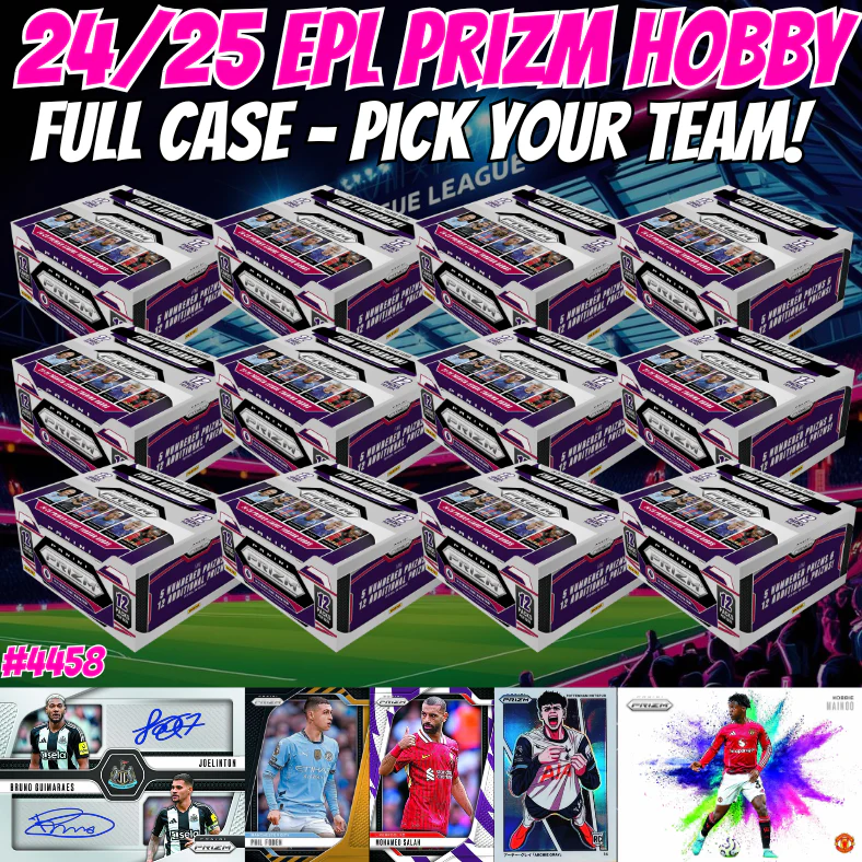 Break 4458 - 24/25 EPL Prizm Hobby - FULL CASE - Pick Your Team/Player!