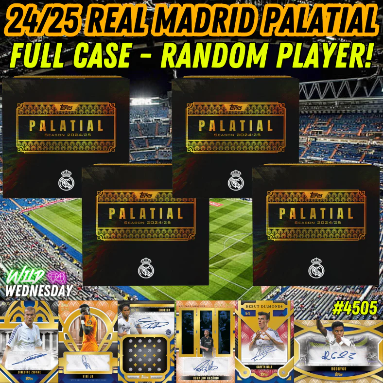 Break 4505 - 24/25 Topps Real Madrid Palatial - FULL CASE - Random Player!