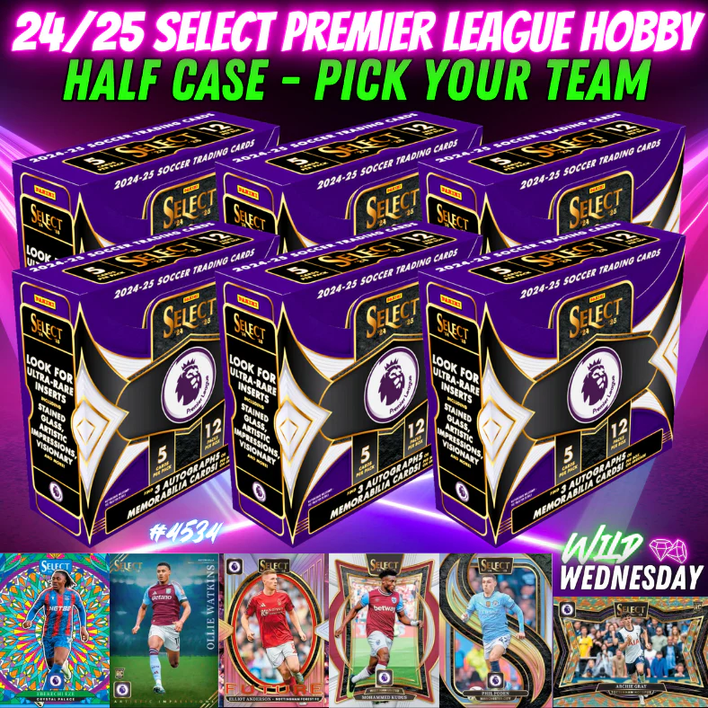 Break 4534 - 24/25 Select Premier League Hobby - Half Case - Pick Your Team!