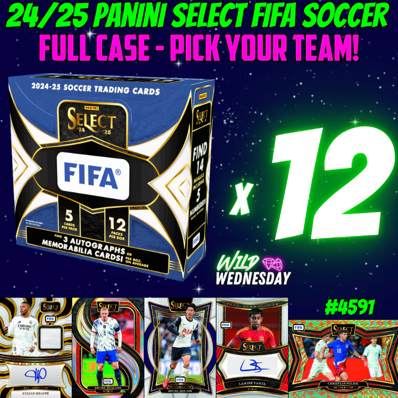 Break 4591 - 24/25 Panini Select FIFA Soccer Hobby - FULL CASE - Pick Your Team!
