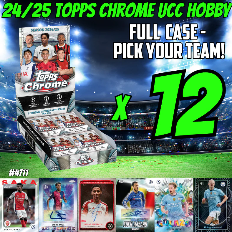 Break 4711 - 24/25 UCC Chrome Hobby - FULL CASE - Pick Your Team/Player!