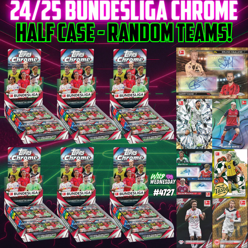 Break 4727 - NEW RELEASE - 24/25 Bundesliga Chrome Hobby - Half Case - Random Teams!