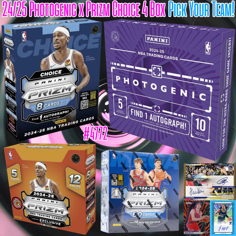 Break 4772 - 24/25 NBA Photogenic x Prizm Choice 4 Box Pick Your Team!