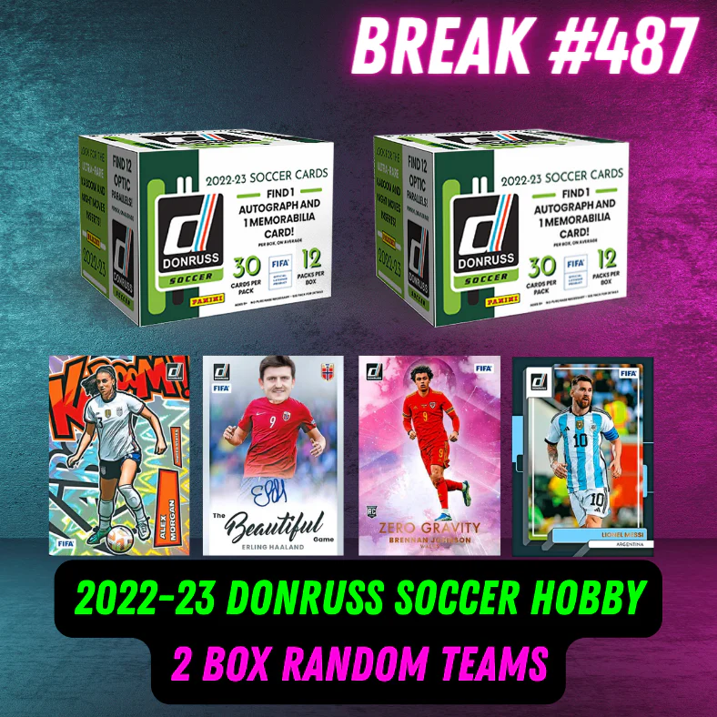 Break 487 - 22/23 Donruss Soccer Hobby - 2 box - Random Teams!