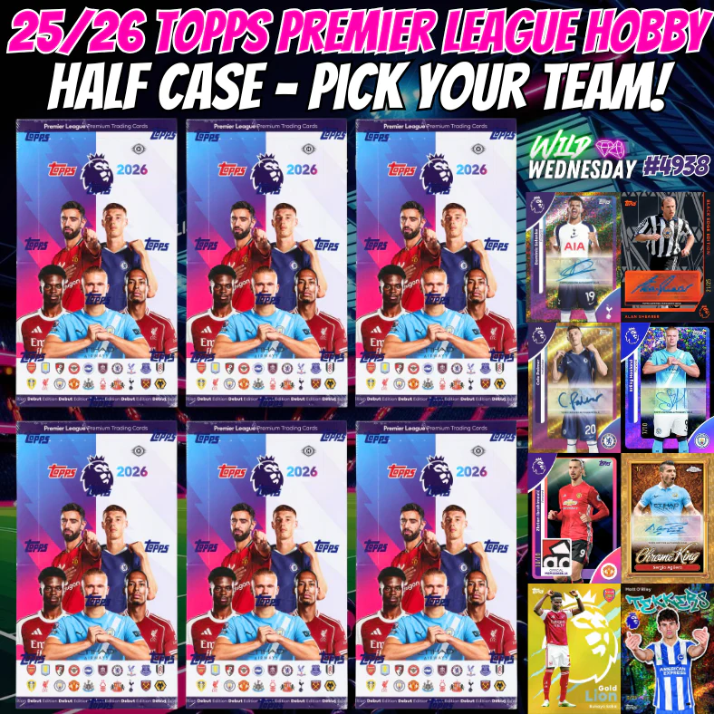 Break 4938 - NEW RELEASE - 25/26 Topps Premier League Hobby - Half Case - Pick Your Team!