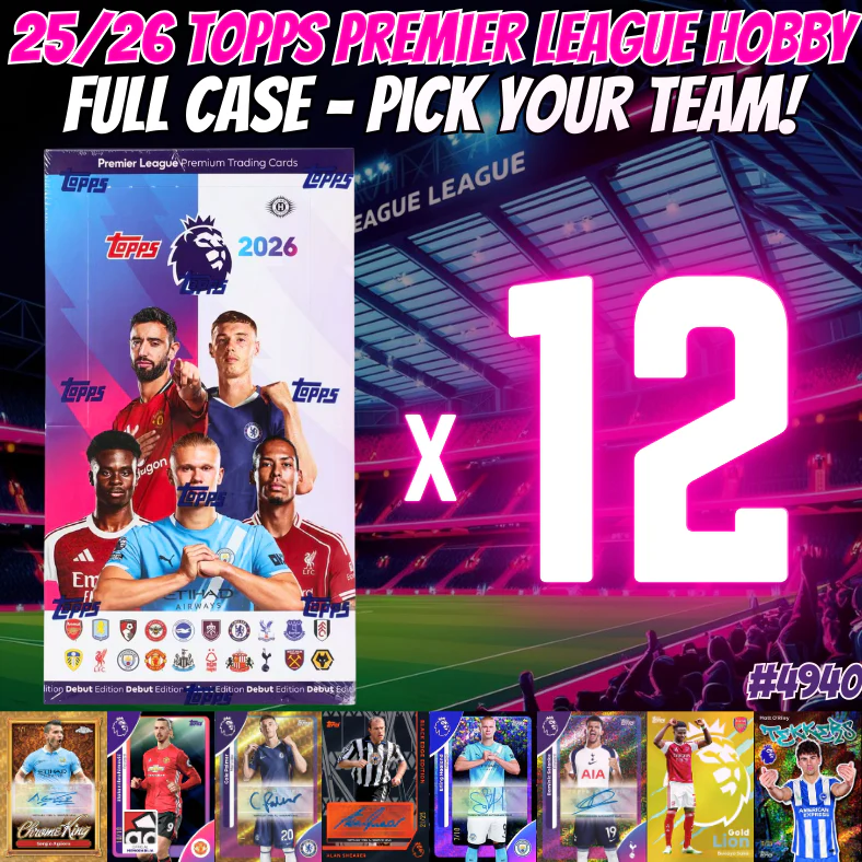 Break 4940 - NEW RELEASE - 25/26 Topps Premier League Hobby - Full Case - Pick Your Team!