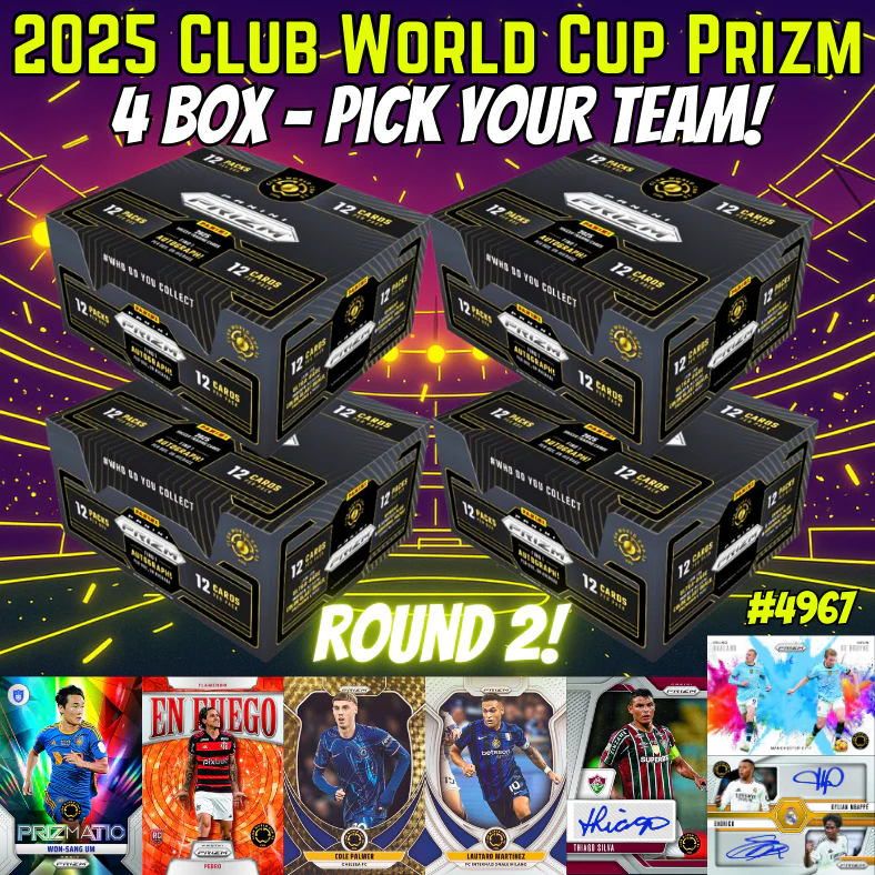 Break 4967 - 2025 Club World Cup Prizm -  4 Box - Pick Your Team! ROUND 2!