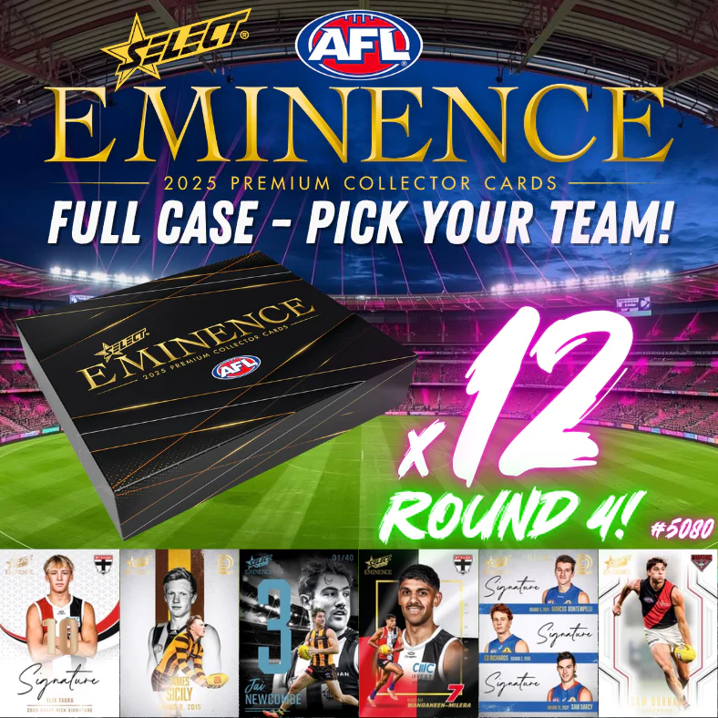 Break 5080 - 2025 AFL Eminence FULLCASE - Pick Your Team! ROUND 4!