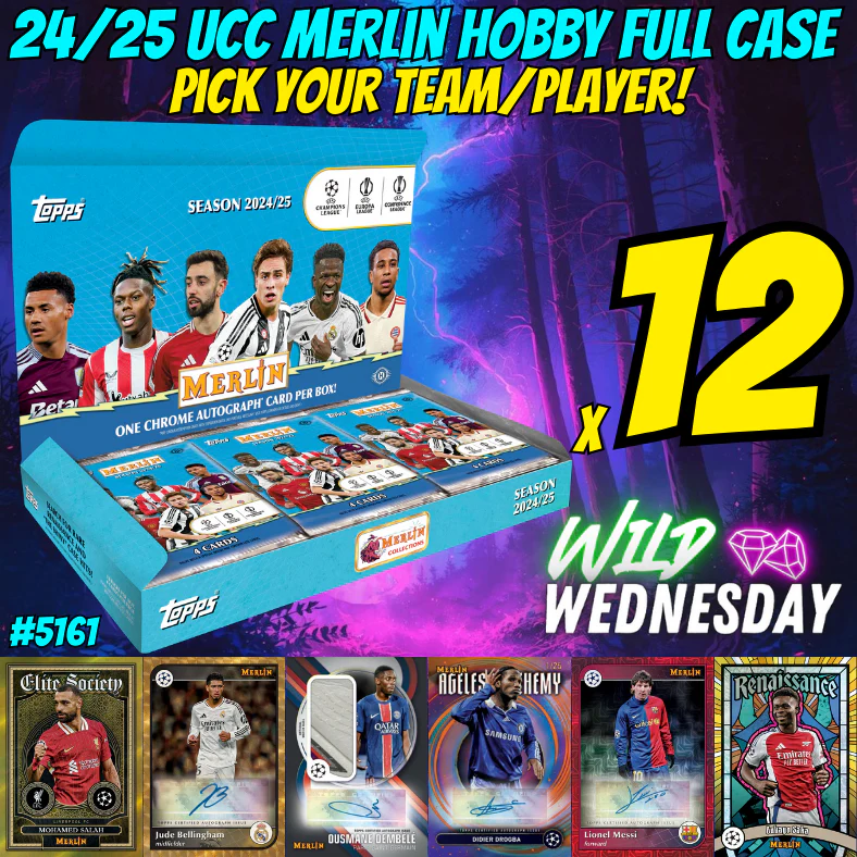 Break 5161 - 24/25 UCC Merlin Hobby FULL CASE - Pick Your Team/ Player!