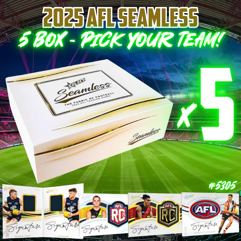 Break 5305 - Select 2025 AFL Seamless - 5 Box - Pick Your Team!