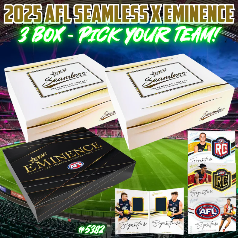 Break 5382 - Select 2025 AFL Seamless x Eminence - 3 Box - Pick Your Team!